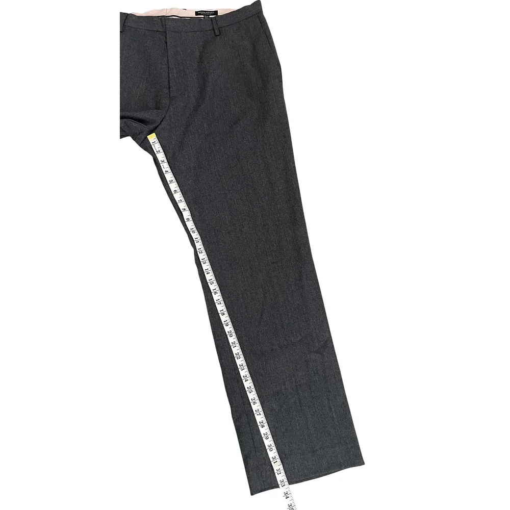 Banana Republic Mens 38x34 Tailored Slim Fit 100% Wool Dress Pants Charcoal Gray
